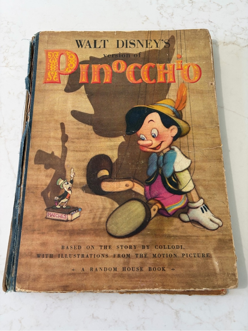 Vintage 1939 Walt Disney's Pinocchio - Random House - Monstro Insert - AS IS